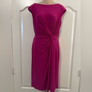Ralph Lauren fuchsia jersey knit dress.  Size 10. Excellent condition